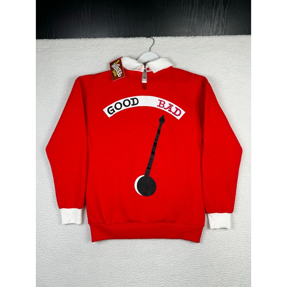 Cakeworthy Sweater Spoiled Brat Collared Red size Small - Willie Wonka - New